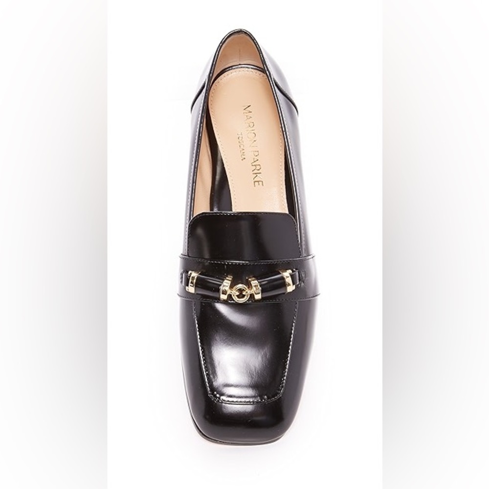 Marion Parke Toscana Black Patent Leather Toggle Loafers